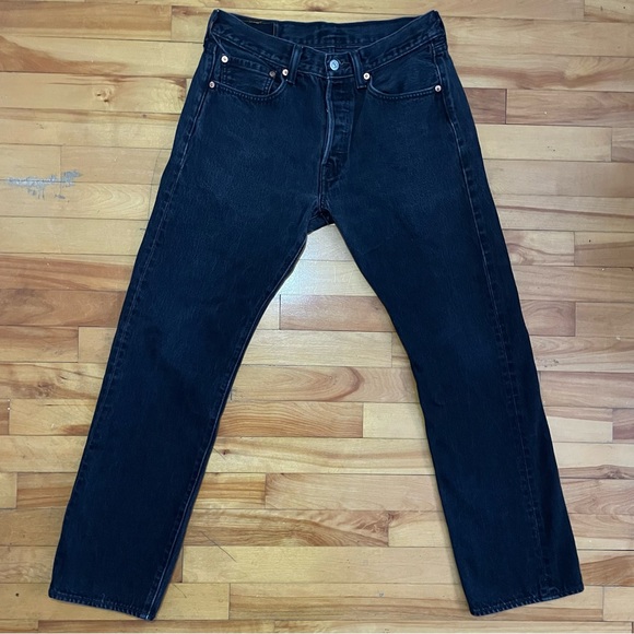 Levi’s 501 Black Straight Jeans Size 31x30 - Picture 2 of 5